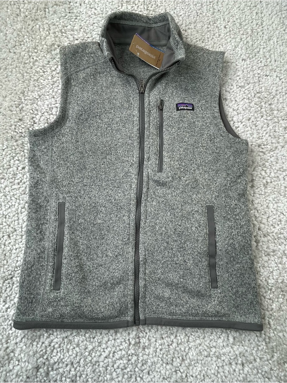 Patagonia Boys Better Sweater Vest Stonewash Gray Warm Layer Outdoor XL 127